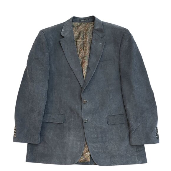 Lauren Ralph Lauren Blazer Sports Coat Jacket Size 44L Gray Business Academia - Picture 1 of 6